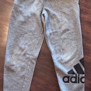 Adidas Kids Joggers in Gray with Black Logo